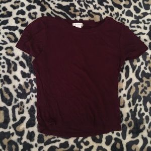 Burgundy SkinTight Croptop